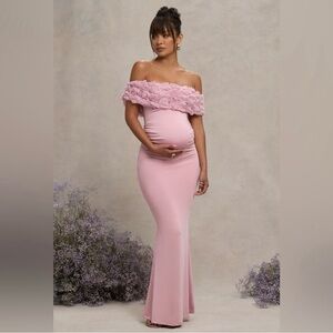 Club L London Strapless Pink Maternity Dress